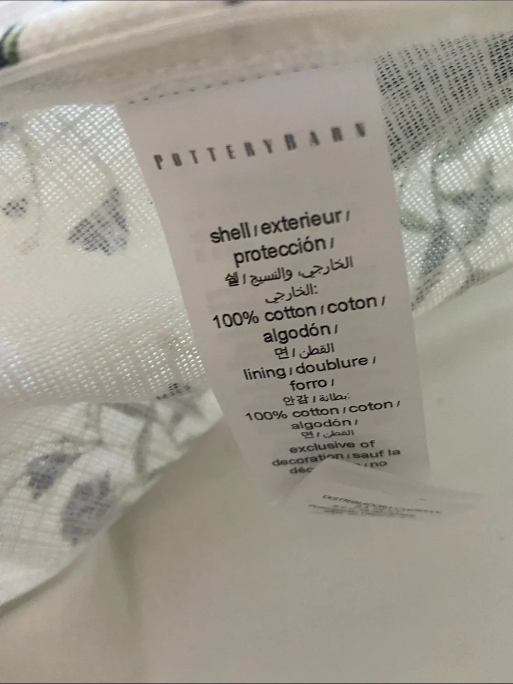 Pottery Barn Cream Floral Embroidered pillow covers - Set of 4